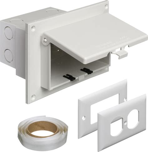 recessed weatherproof electrical box|exterior single gang electrical box.